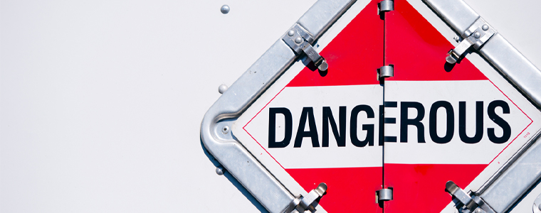 dangerous hazmat placard
