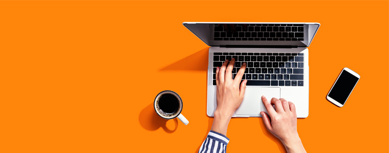 orange background computer